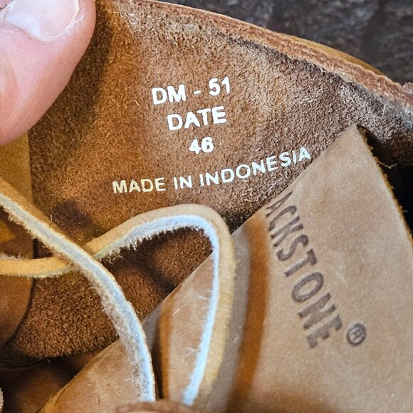 Blackstone Men's "DM-51" Leather/Nubuck High Top Sneakers, Tan, Sz 12 (EU 46) - Picture 16 of 16